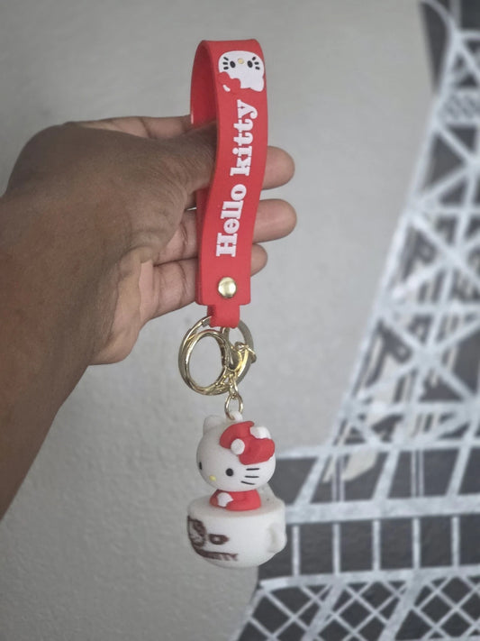 Best-Selling Hello Kitty Keychain in a Cute Cup | Red - Official Merchandise