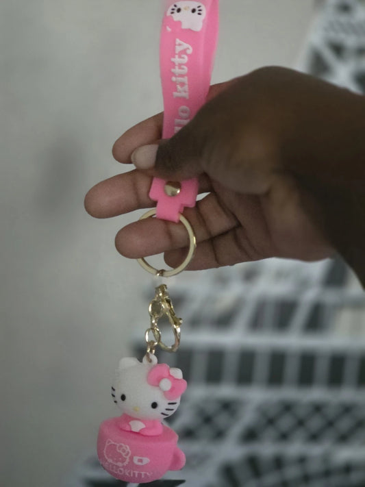 Best-Selling Pink Hello Kitty Charm Keychain - Official Merchandise