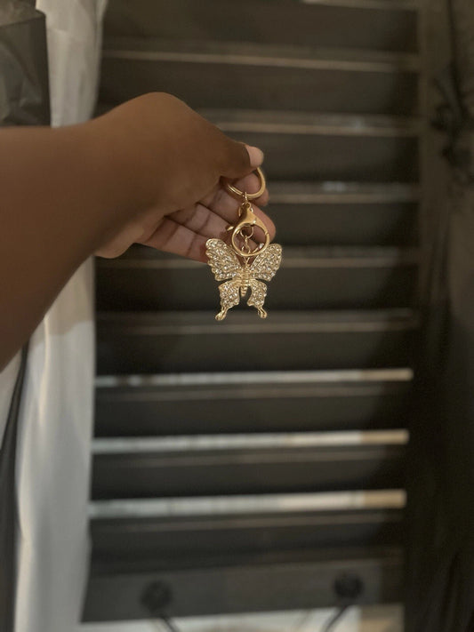 Premium Rhinestone Butterfly Keychain - Luxurious, Durable Accessory for Fashion Enthusiasts