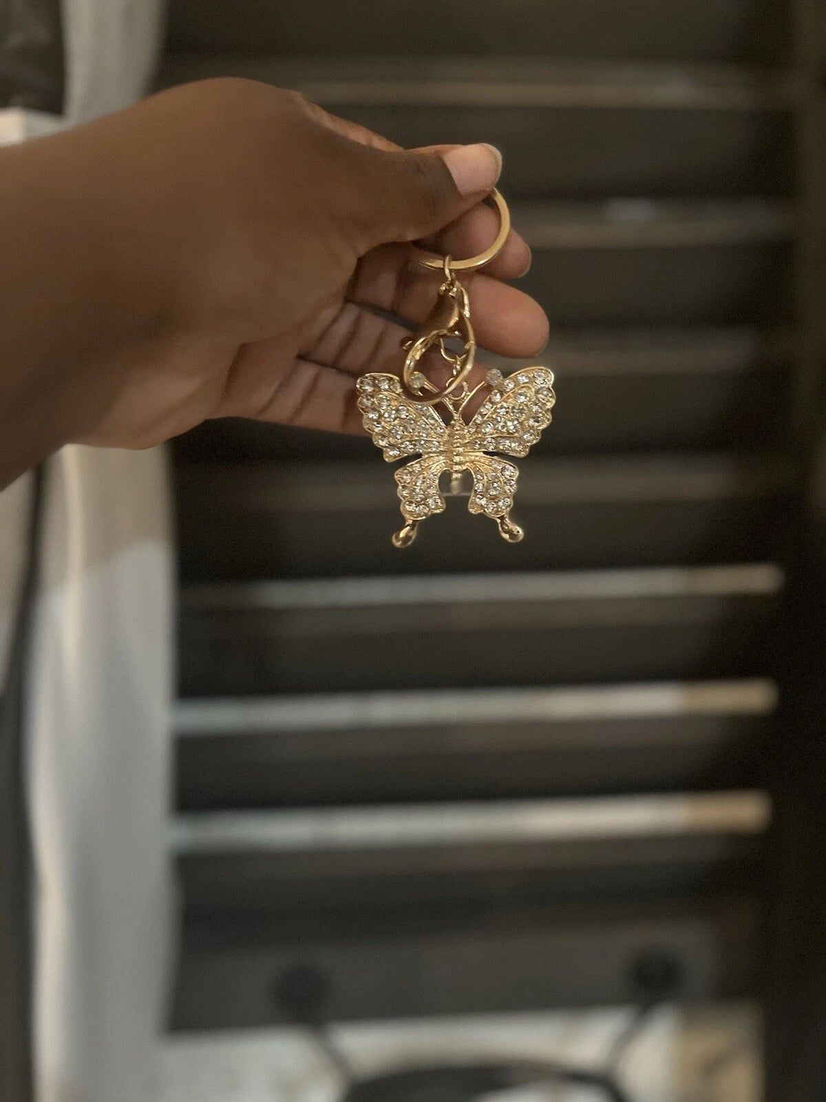 Premium Rhinestone Butterfly Keychain - Luxurious, Durable Accessory for Fashion Enthusiasts