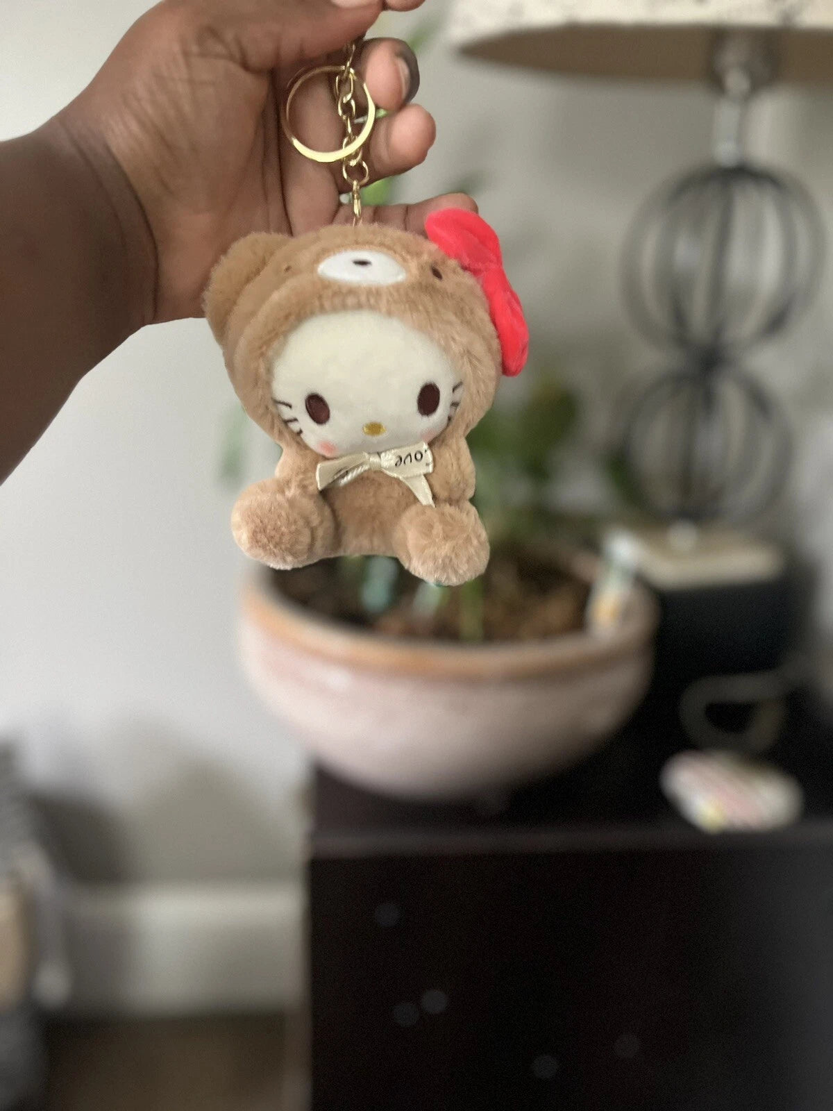 Best-Selling Hello Kitty Compact Plush Keychain - Official Merchandise