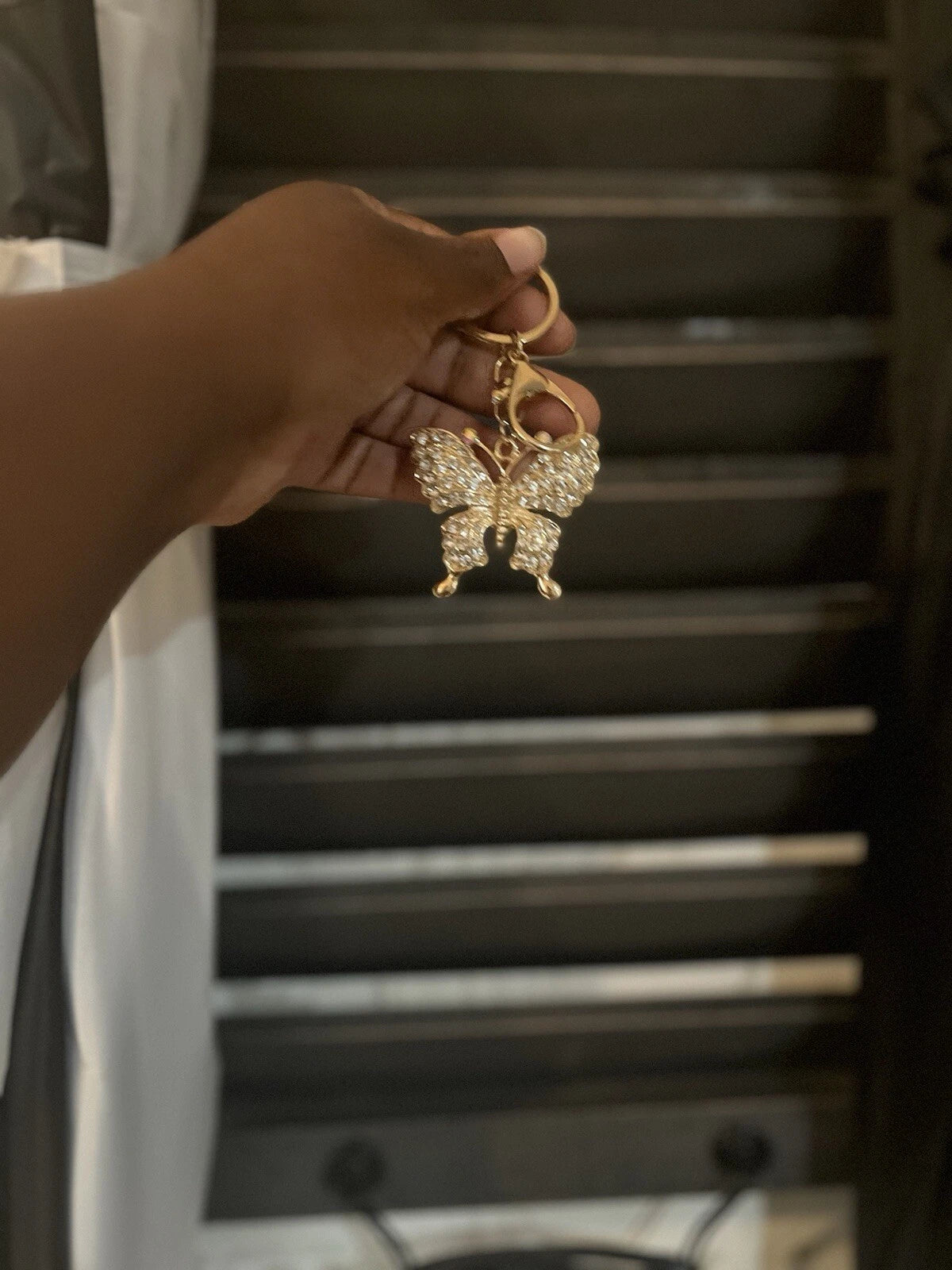 Premium Rhinestone Butterfly Keychain - Luxurious, Durable Accessory for Fashion Enthusiasts