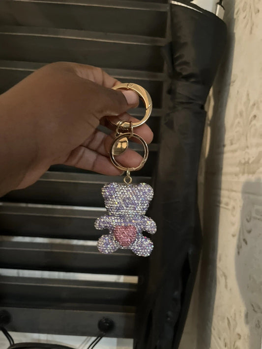 Best-Selling Blueberry Enamel Bear Keychain | High-Quality, Perfect Gift