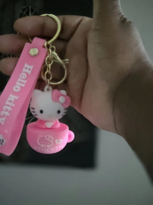 Best-Selling Pink Hello Kitty Charm Keychain - Official Merchandise