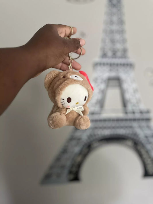 Best-Selling Hello Kitty Compact Plush Keychain - Official Merchandise