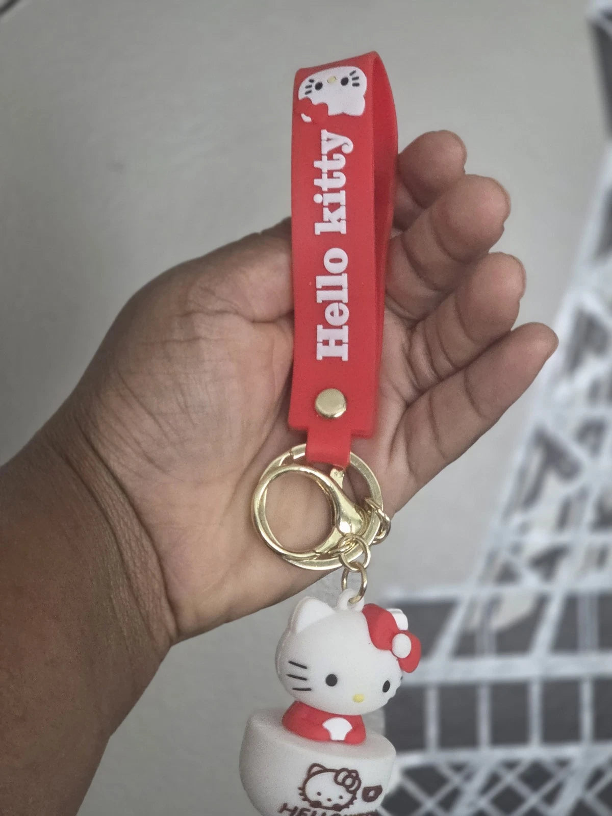Best-Selling Hello Kitty Keychain in a Cute Cup | Red - Official Merchandise