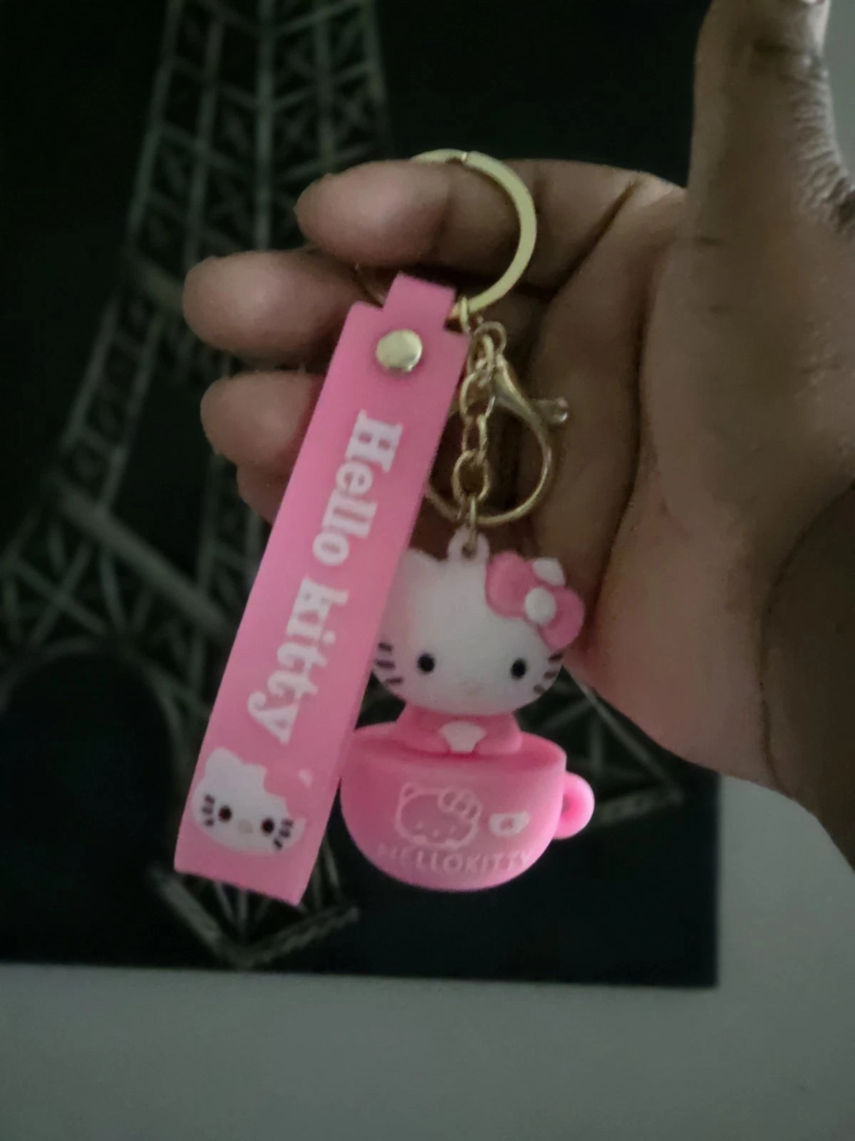 Best-Selling Pink Hello Kitty Charm Keychain - Official Merchandise